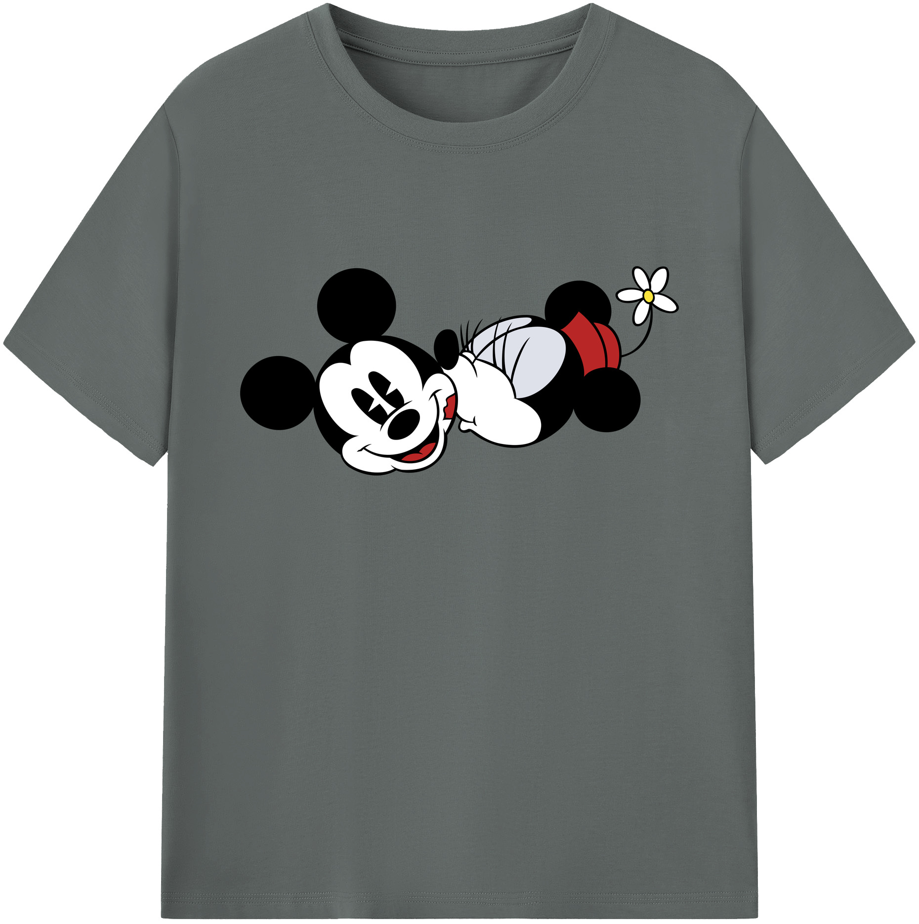 ミッキーマウス Mickey Mouse 綿100％ メンズ半袖Tシャツ｜肌触りやわらか＆通気性